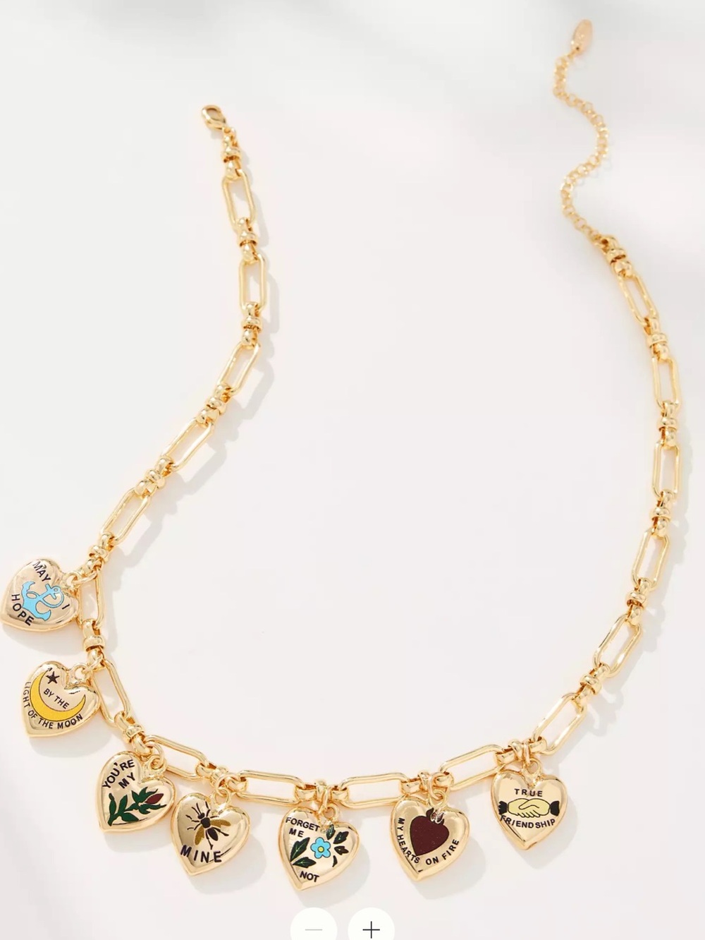 Anthropologie hearts Charm Necklace NWT